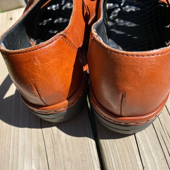 RIEKER Brown leather sandals - Picture 6 of 8